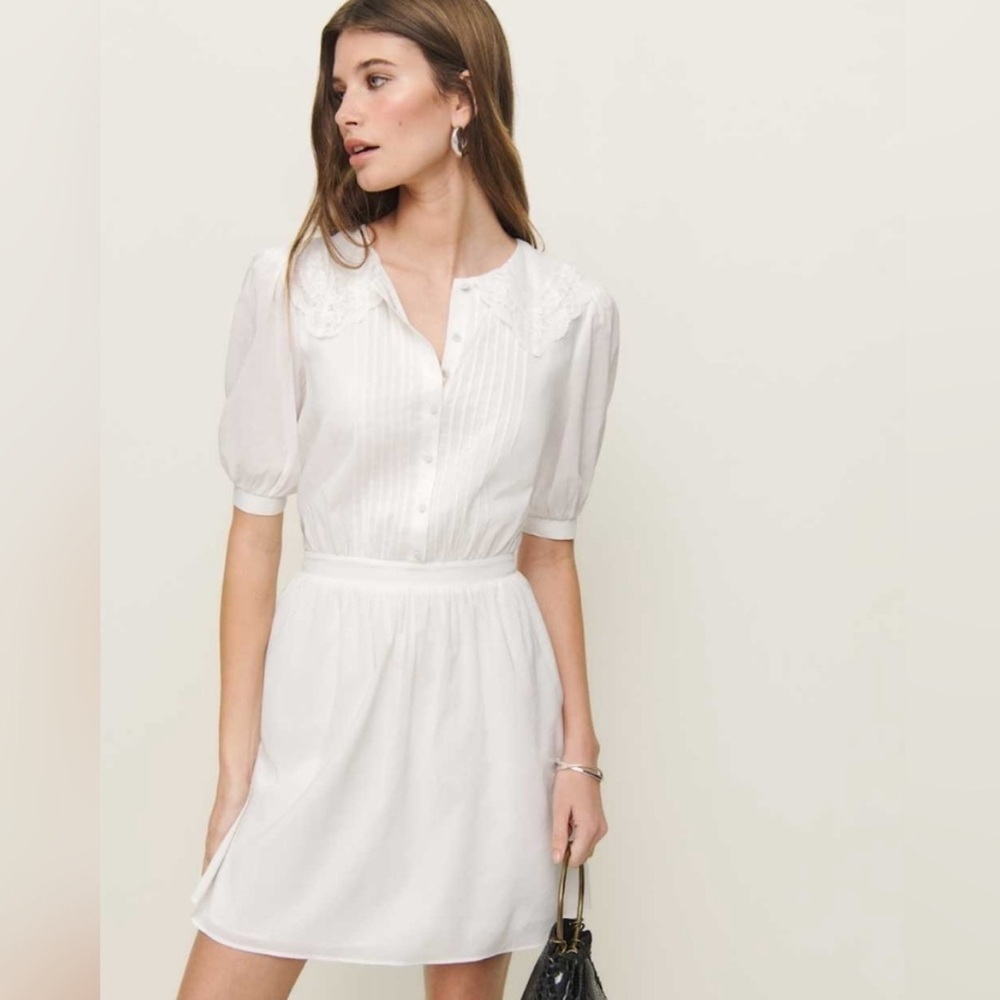 REFORMATION Kairos Mini Dress White Ivory Size 6